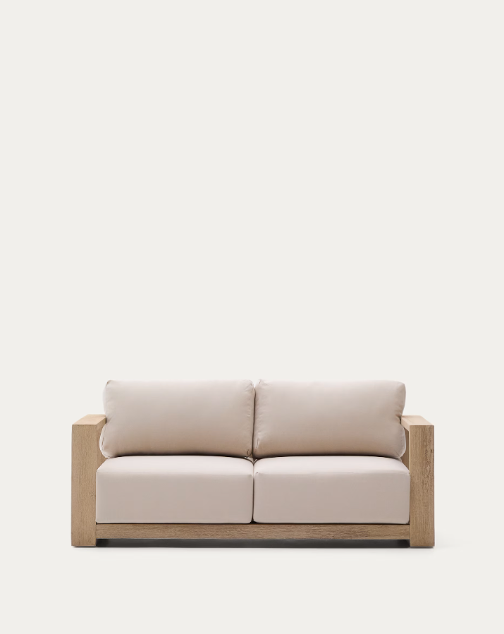 External sofa Ambra Ambra Akacja Wood with a creamy seat