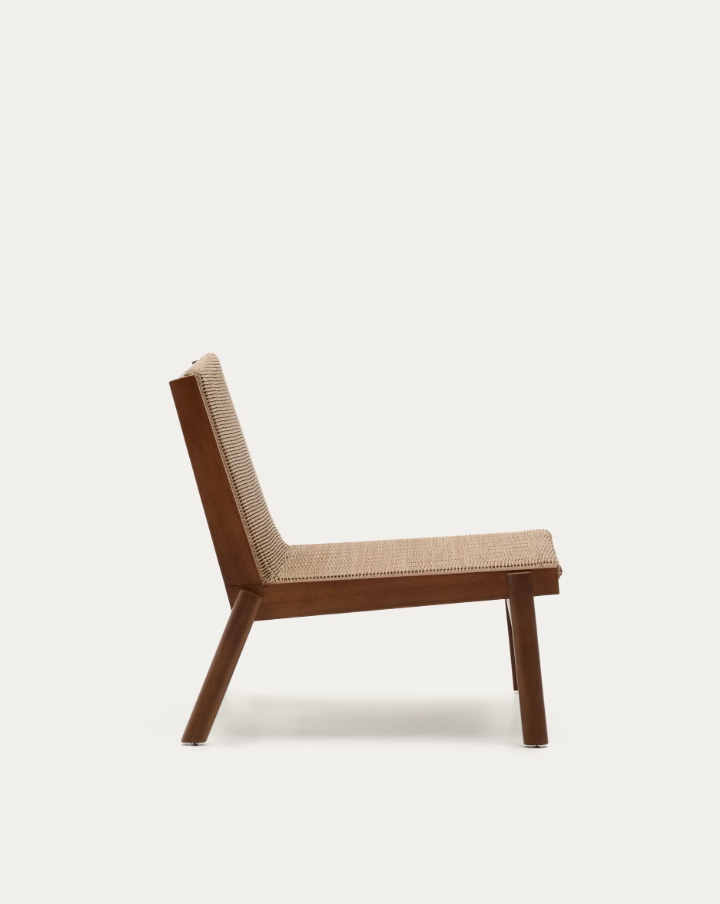 Outer armchair Itani acacia wood with rattan seat