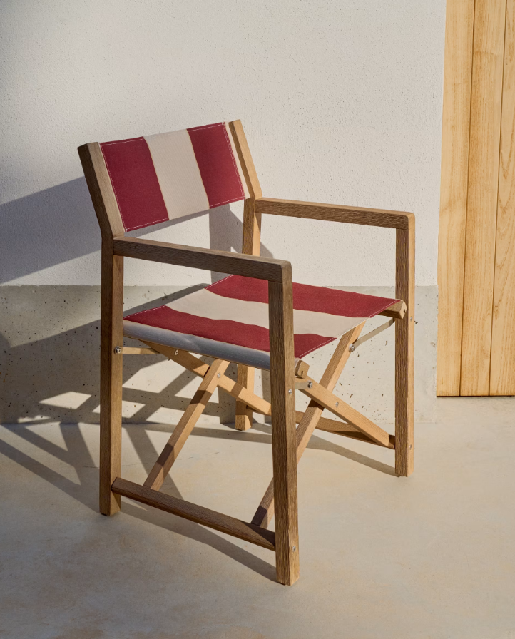 Folding chair of Vilara Bordo-Bega with the acacia base [Julia] [Amelia SPR]