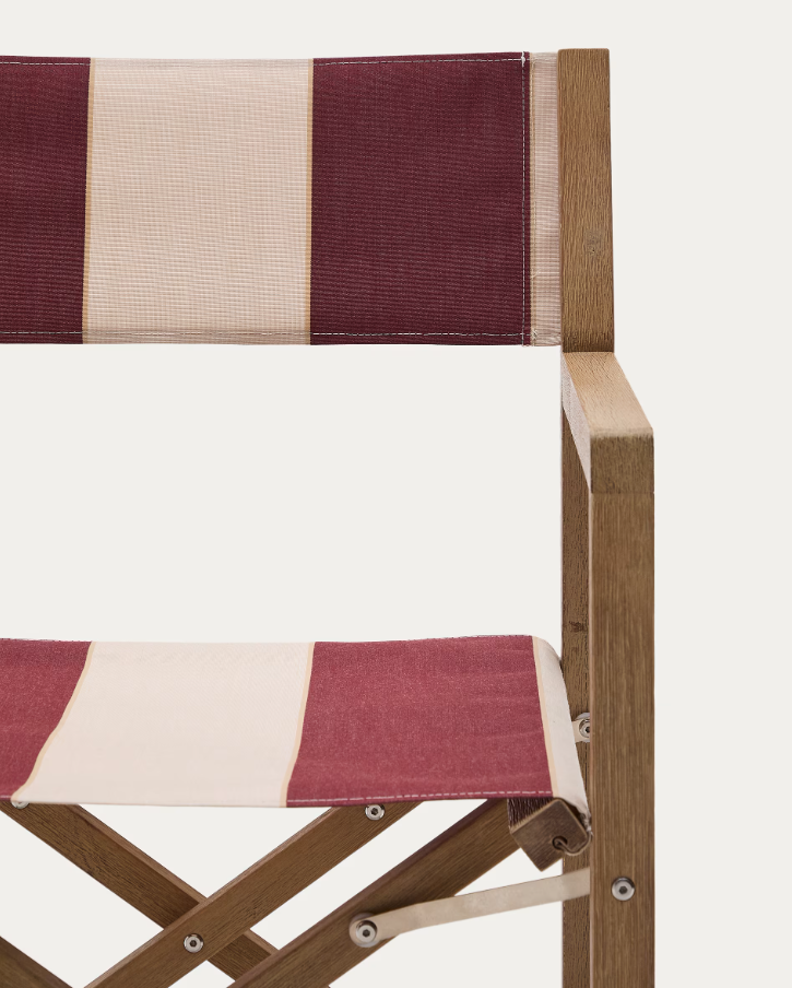 Folding chair of Vilara Bordo-Bega with the acacia base [Julia] [Amelia SPR]