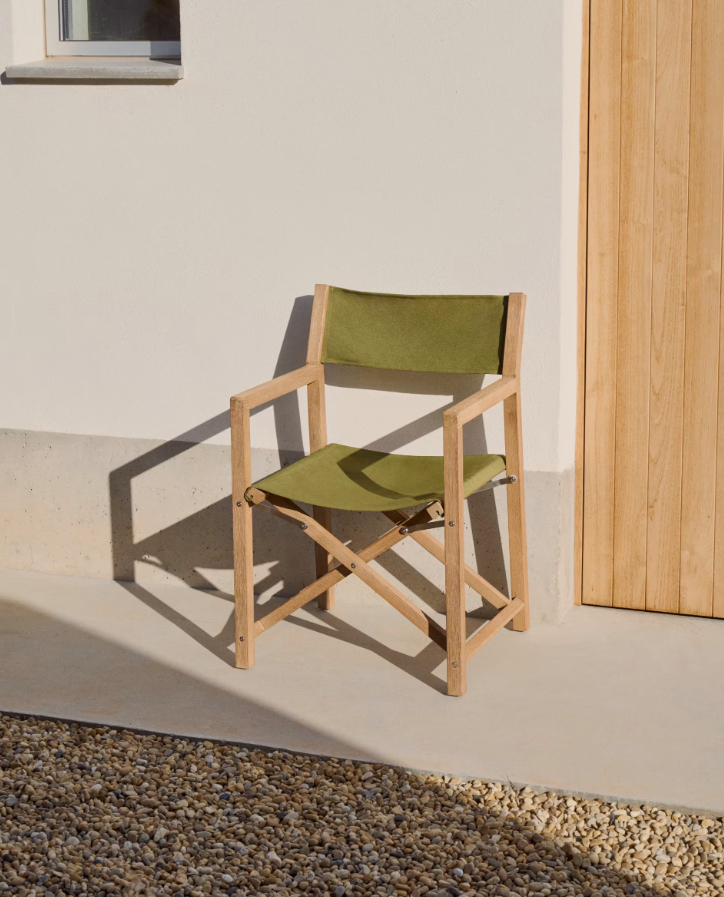 Vilara Zielony external chair with an acacia base [Julia] [Amelia SPR]