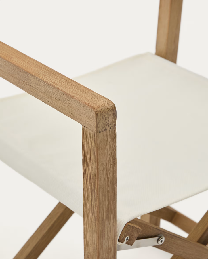 Vilara white external chair with acacia base [Julia] [Amelia SPR]