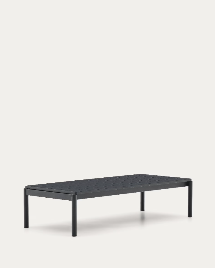 External coffee table Sorells black aluminum