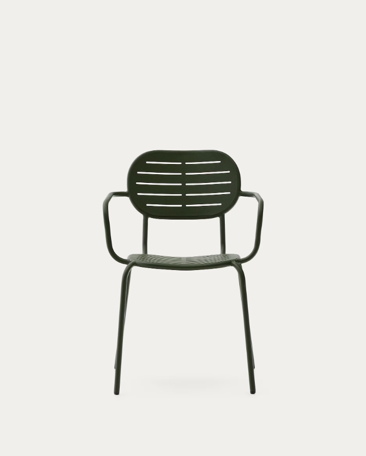 Garden chair with armrests Brai Zielona Stal [Julia]