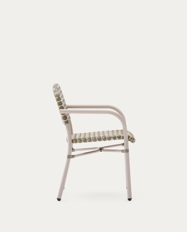 Tuccia Rattan garden chair with an aluminum base [Julia]