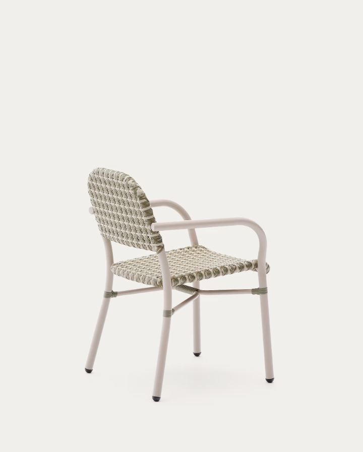 Tuccia Rattan Garden Stuhl mit einer Aluminiumbasis [Julia]