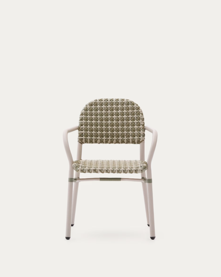 Tuccia Rattan garden chair with an aluminum base [Julia]