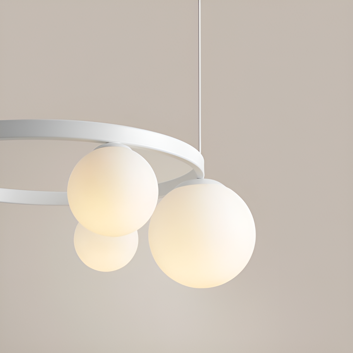 Lampa wisząca GARDA QUATRO RING biały