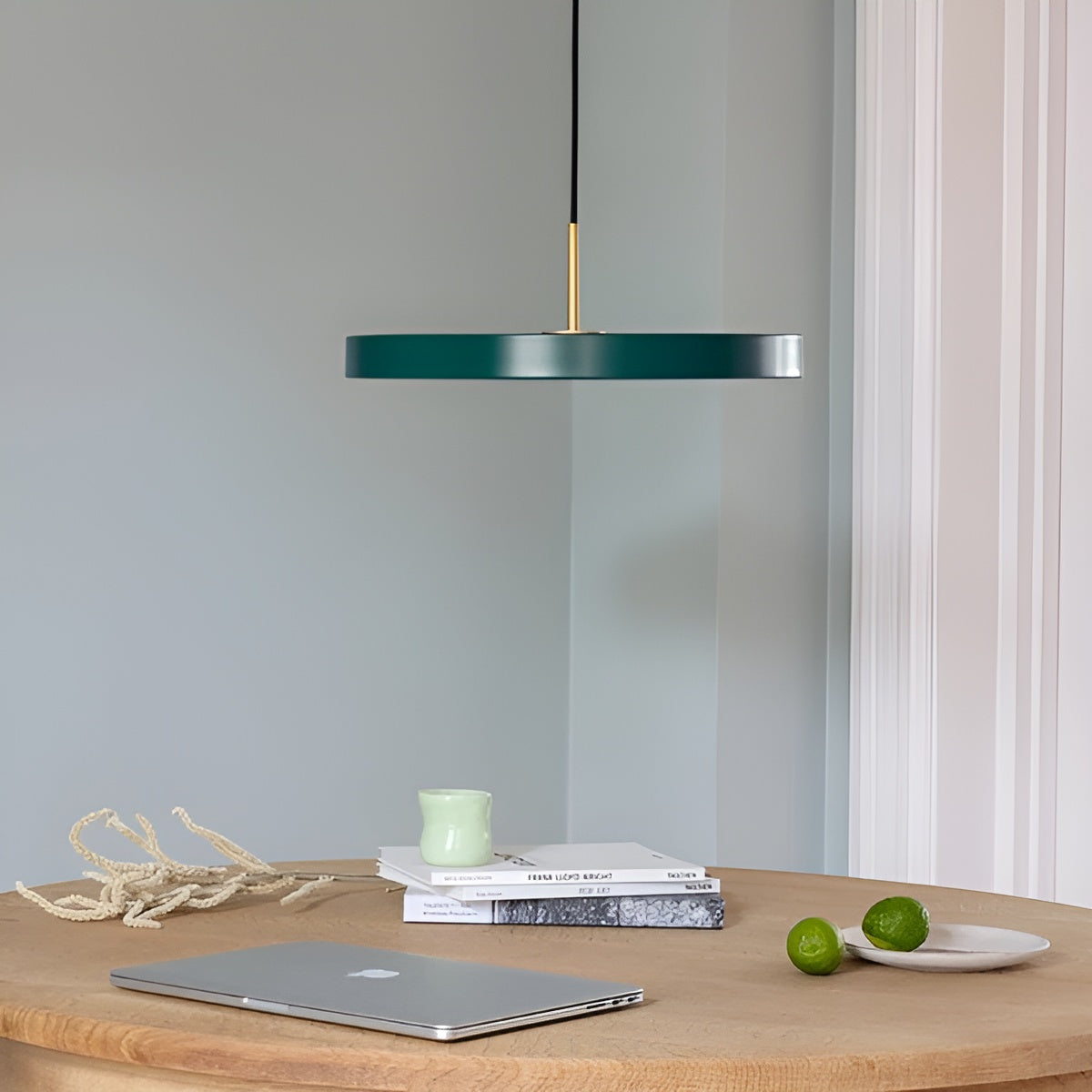 Lampa wisząca ASTERIA PLUS ciemnozielony ze złotą wstawką