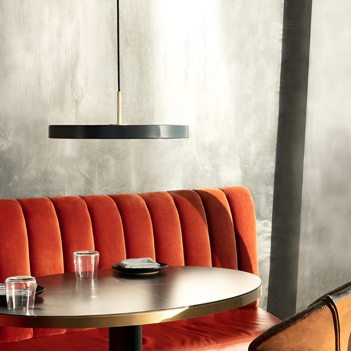 Lampa wisząca ASTERIA PLUS antracytowy ze złotą wstawką