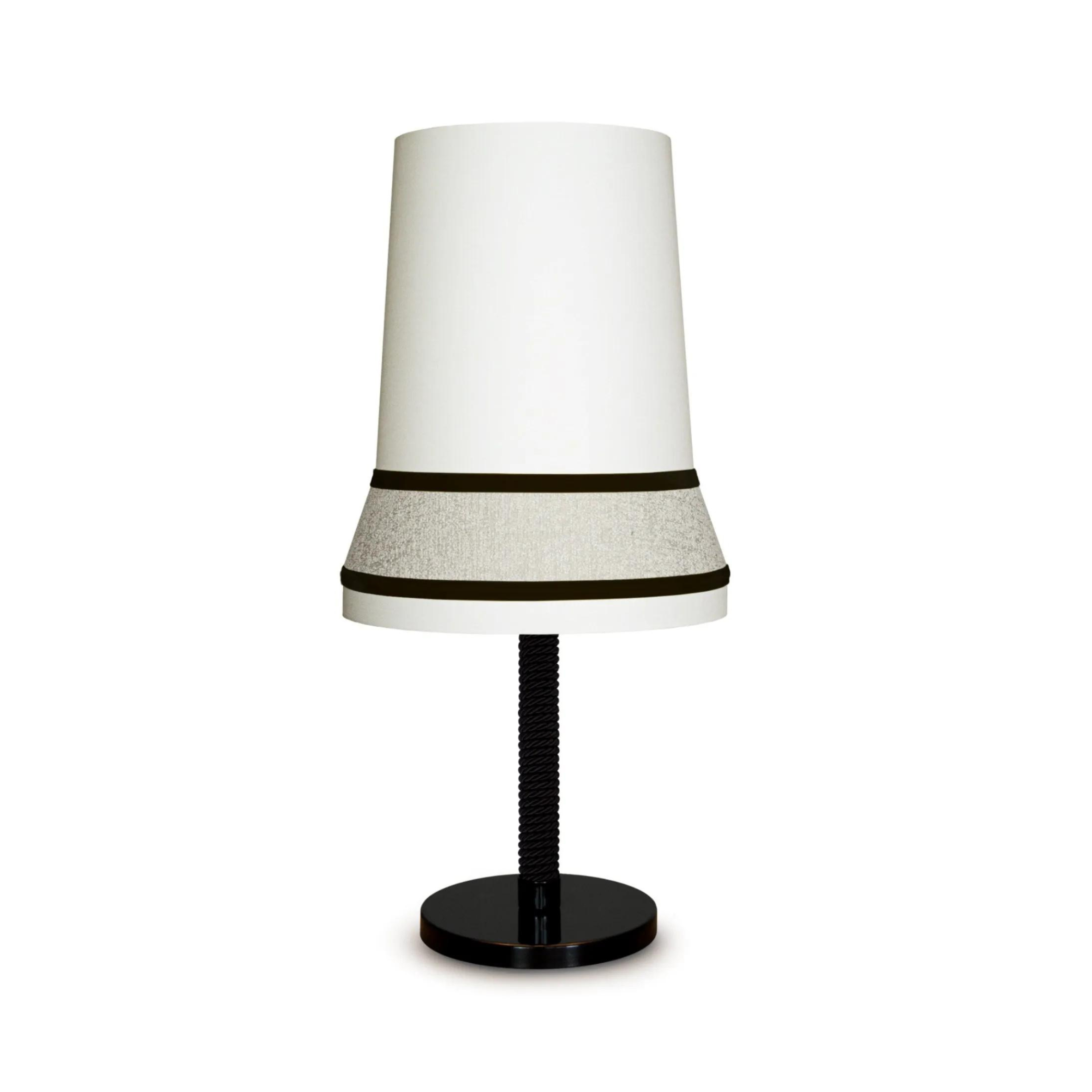 Lampa stołowa AUDREY biały z czarnym wykończeniem Contardi L bez opcji ściemniania  Eye on Design