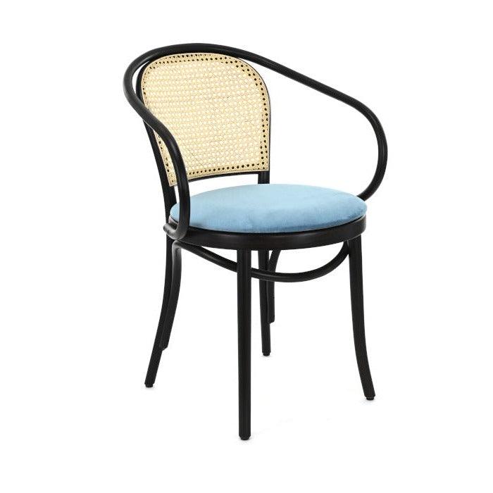 Krzesło z podłokietnikami tapicerowane B-9/4 drewno bukowe Fameg    Eye on Design