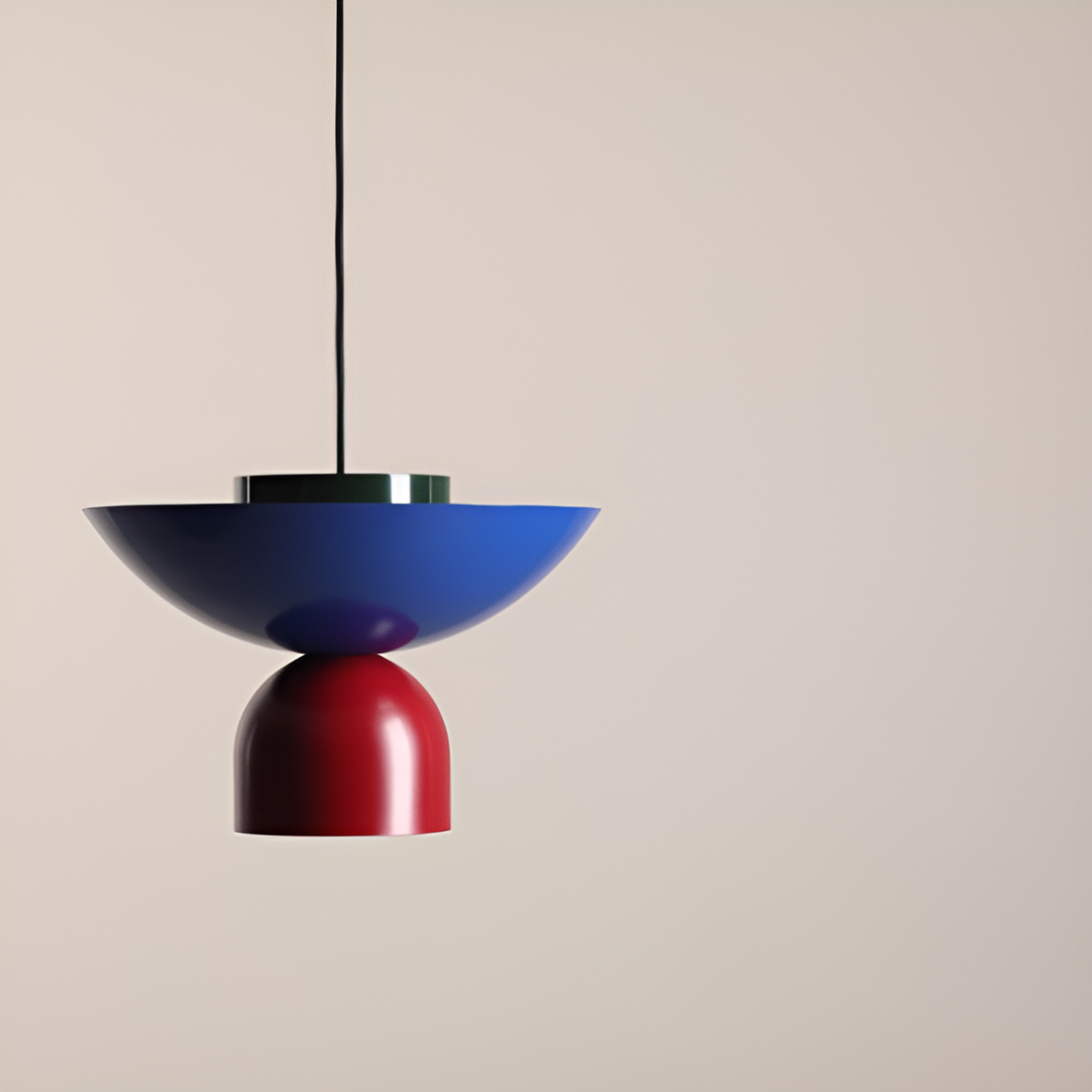 Lampa wisząca ILIA niebieski z czerwonym