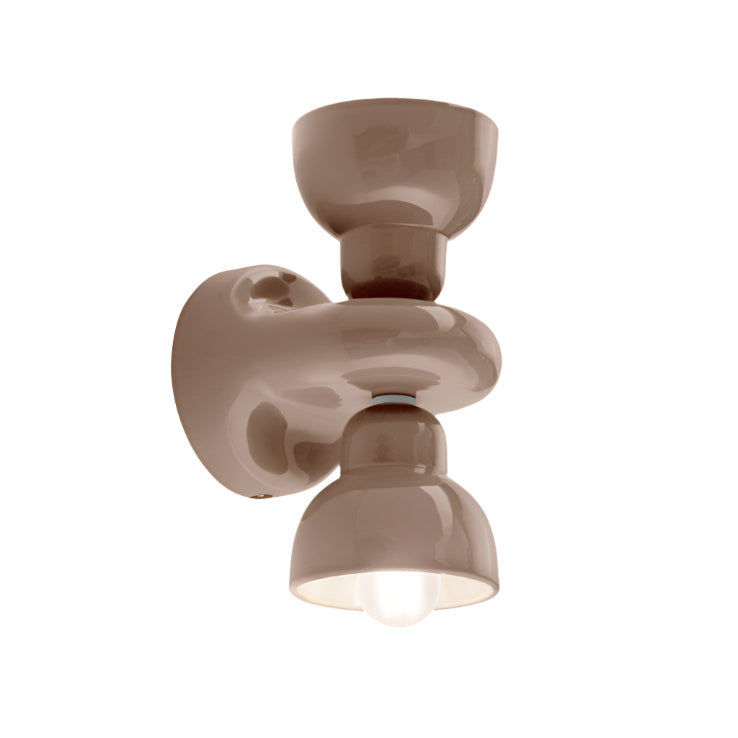 2-Punkte-Keramikwand-Lampe Beige MOCCA