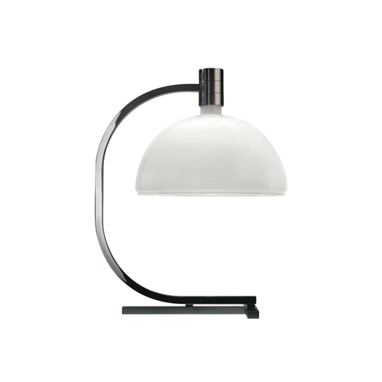 Lampa stołowa AS1C chrom z białym szkłem