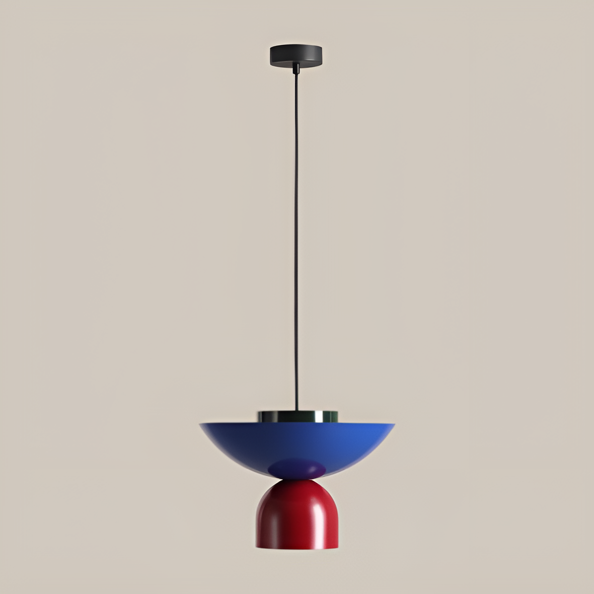 Lampa wisząca ILIA niebieski z czerwonym