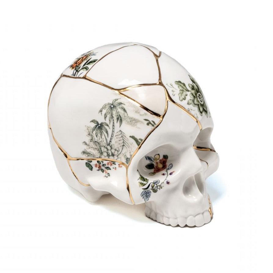 Dekoracja KINTSUGI SKULL porcelanowy Seletti    Eye on Design