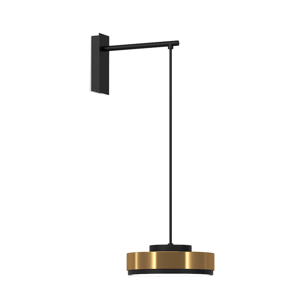 Lampa ścienna DISCUS czarny z mosiężnym wykończeniem Contardi S bez opcji ściemniania  Eye on Design