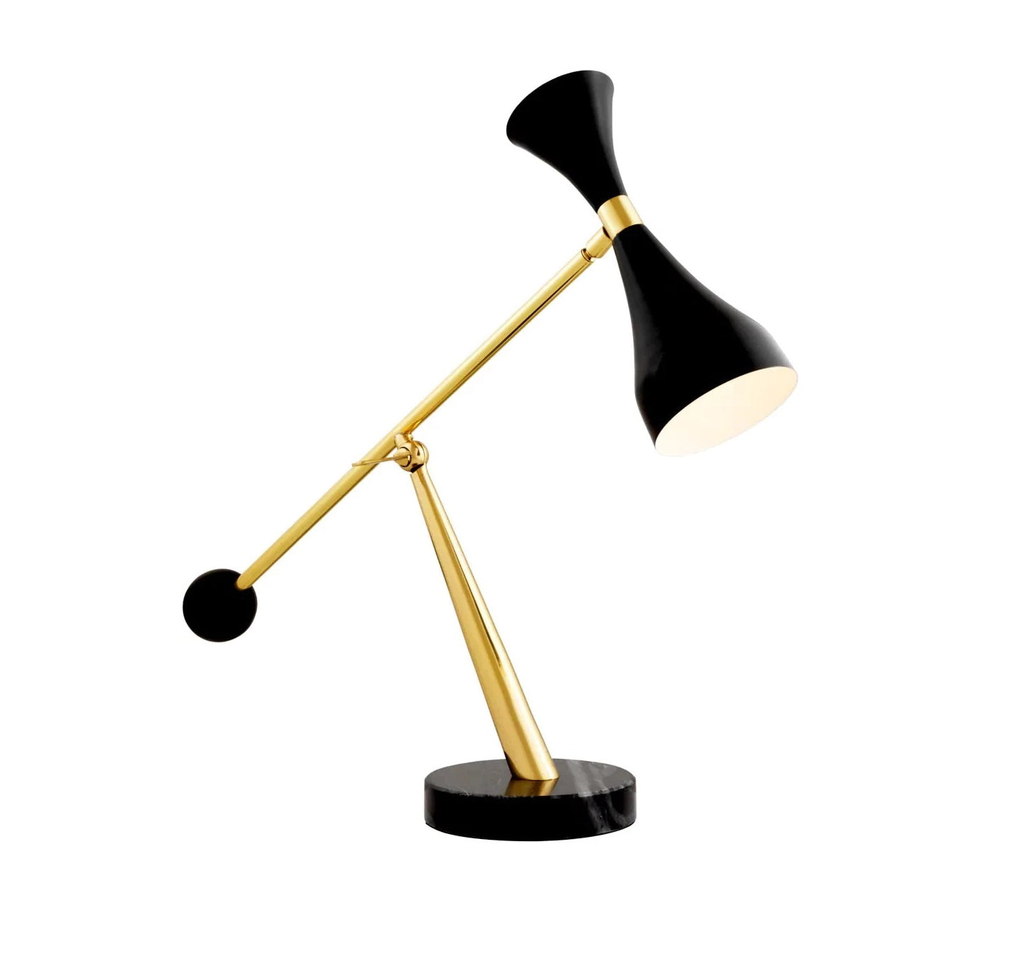 Lampa biurkowa CORDERO czarny z mosiężnym wykończeniem Eichholtz    Eye on Design