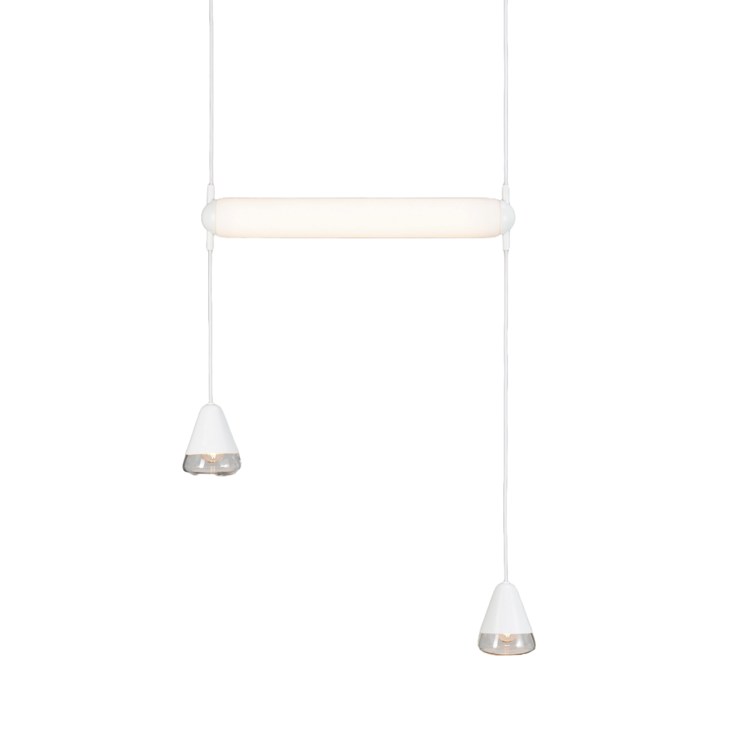 Puro Single hanging lamp - Horizontal Matte glass