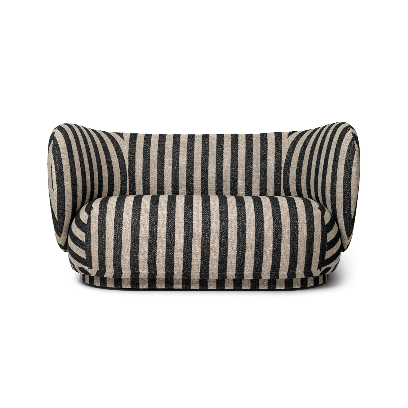 Rico Louisiana Schwarz -Weiß -Sofa