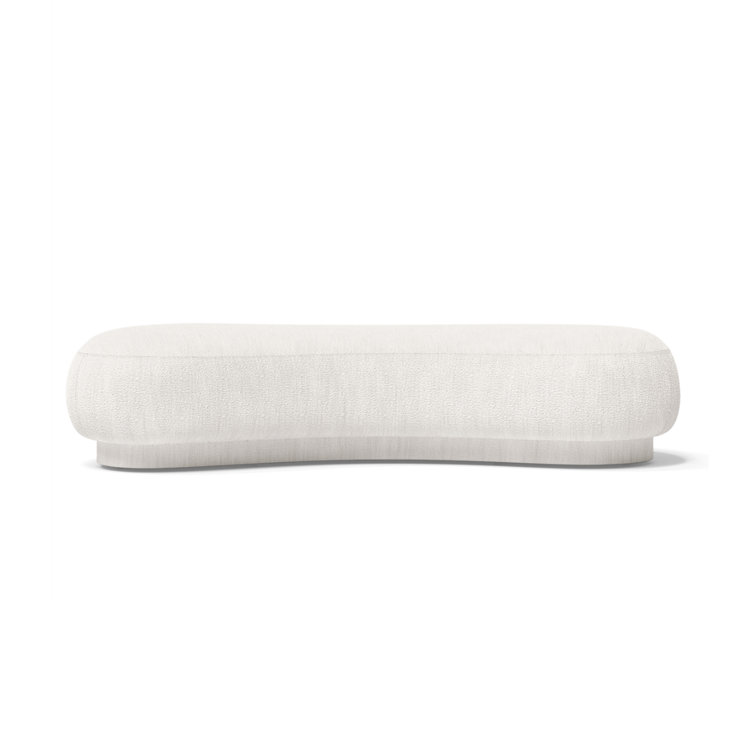 Ottoman rico loveer bouclé broken white