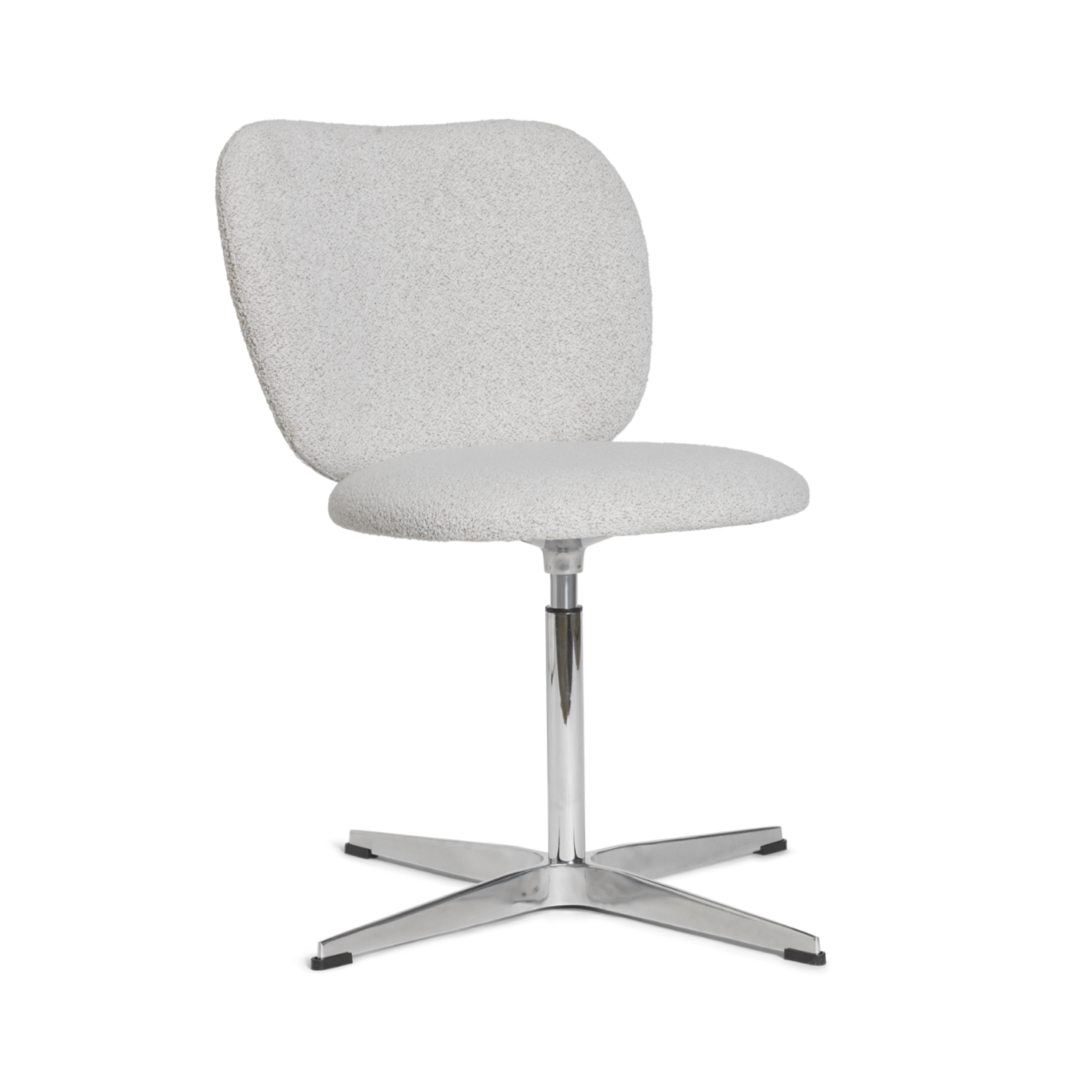 Rico Soft Bouclé rotary chair broken white