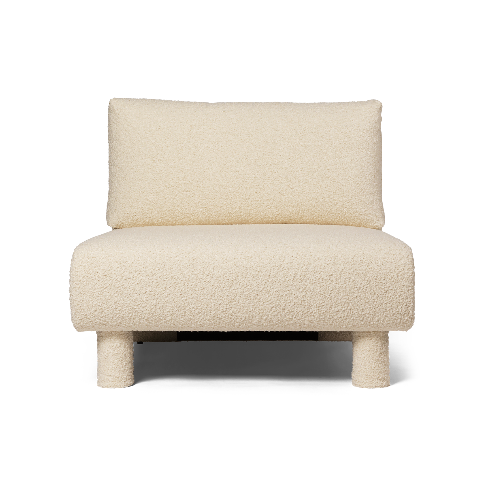 Dase modulares Sofa - Nordic Bouclés mittleres Element gebrochen weiß