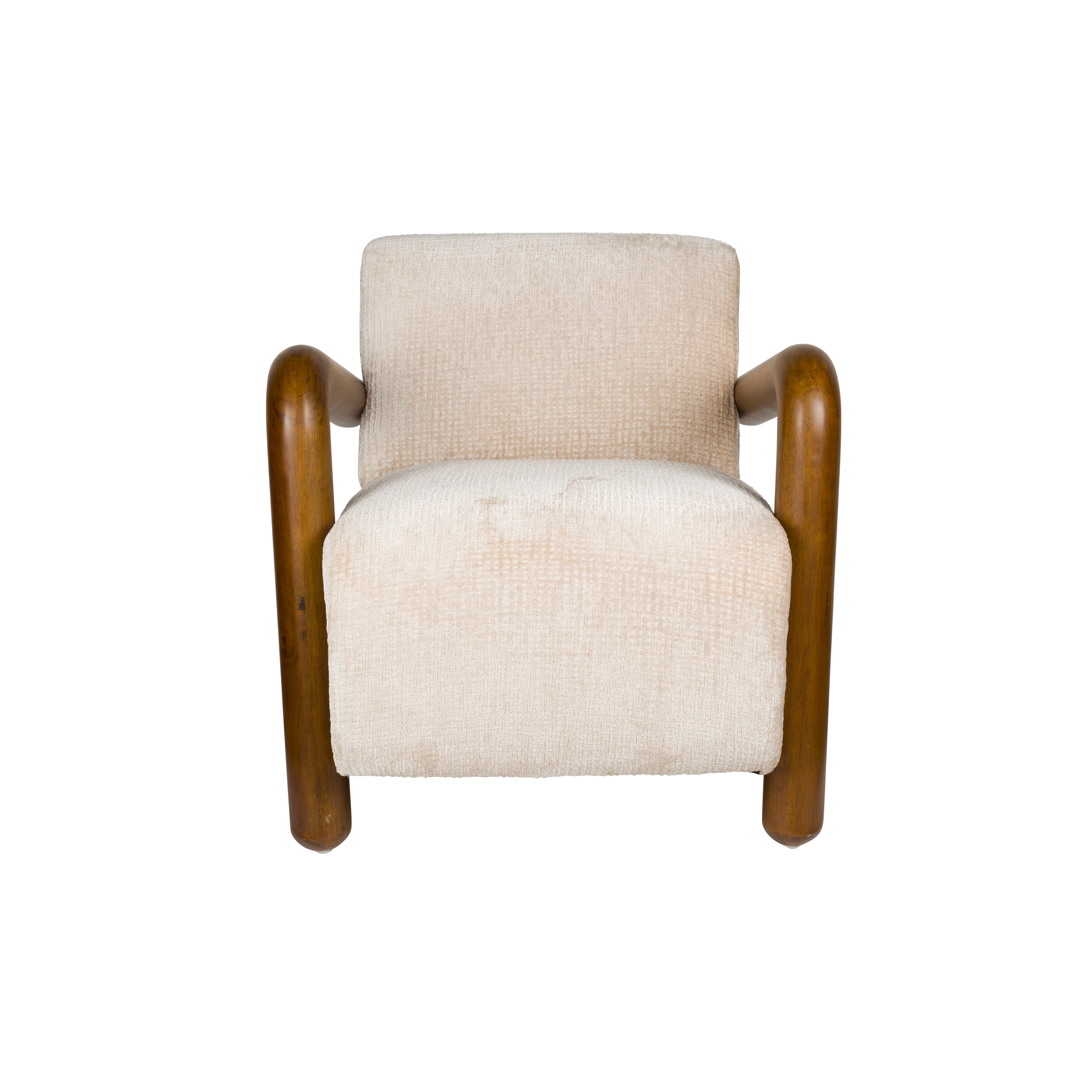 Sessel ROBINSON beige mit Holzgestell