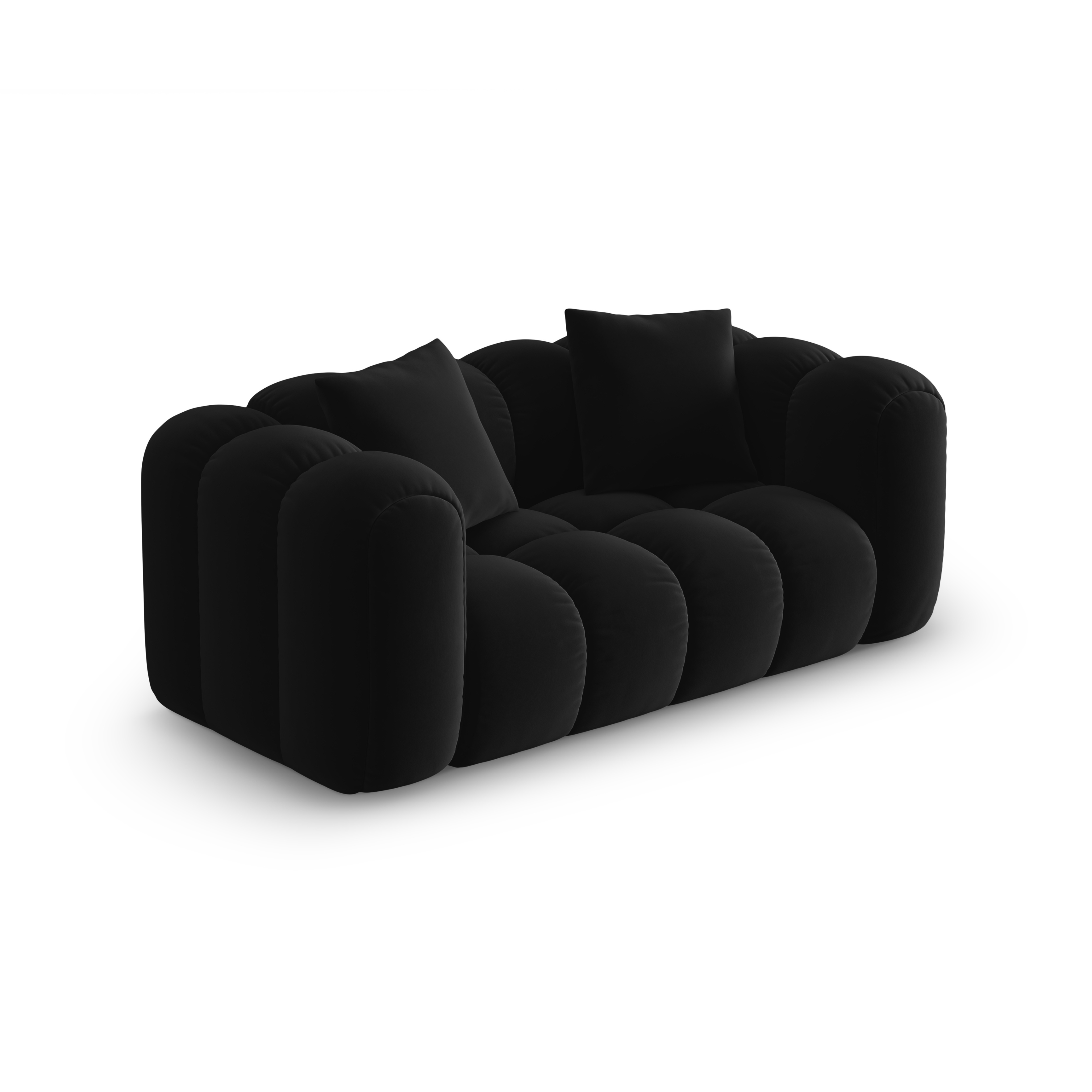 Sofa aksamitna 2-osobowa ASTRO czarny