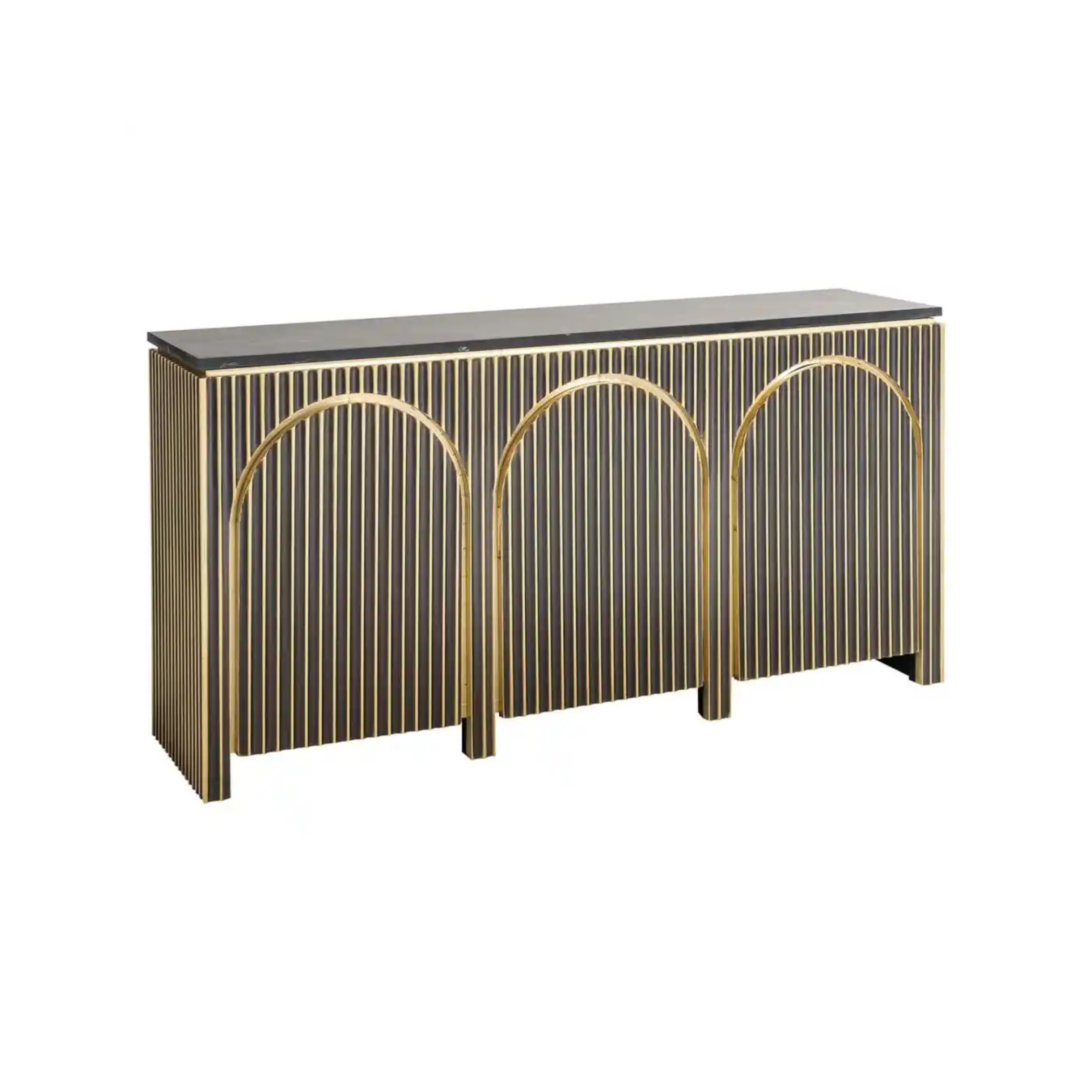LES ARCS marble chest of drawers with brass