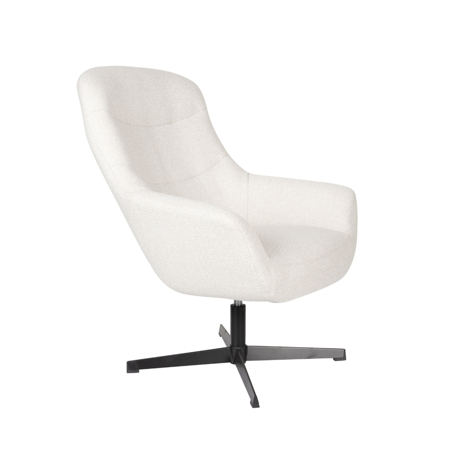 Yuki white rotary armchair