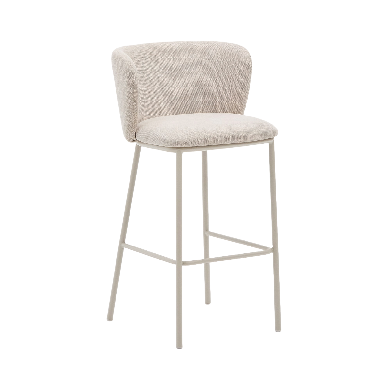 Ciselia beige bar chair with a beige base