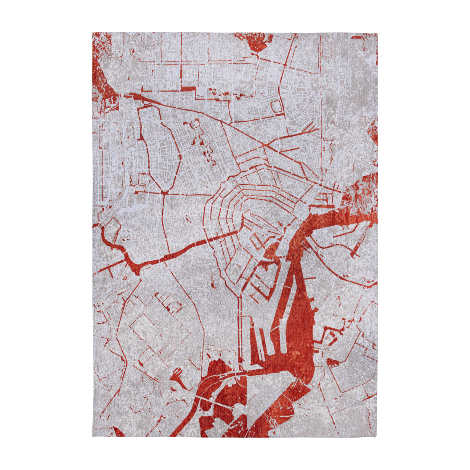 CITIES rug Amsterdam Orange cut red