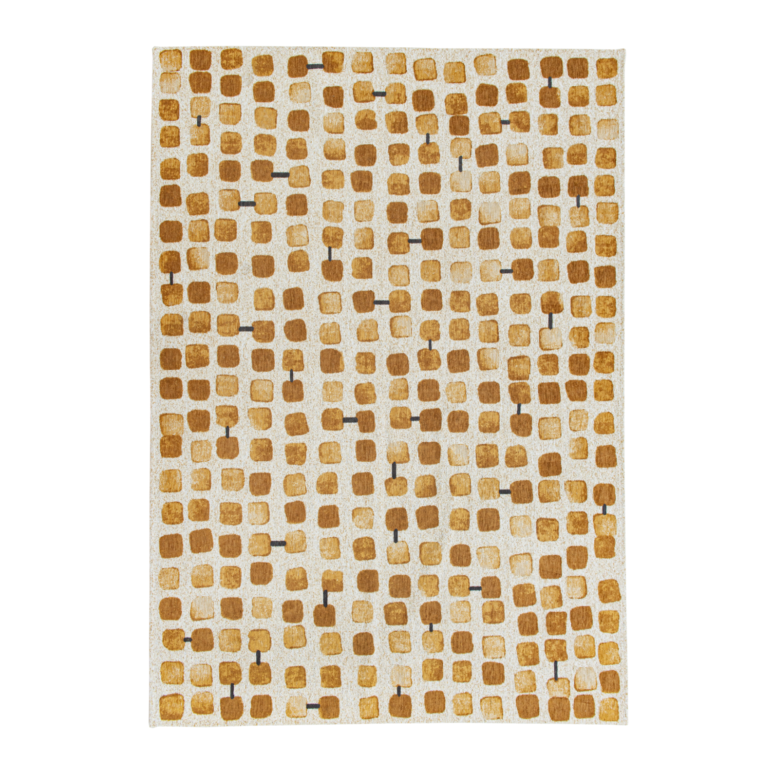 Cobblestone peach yellow rug