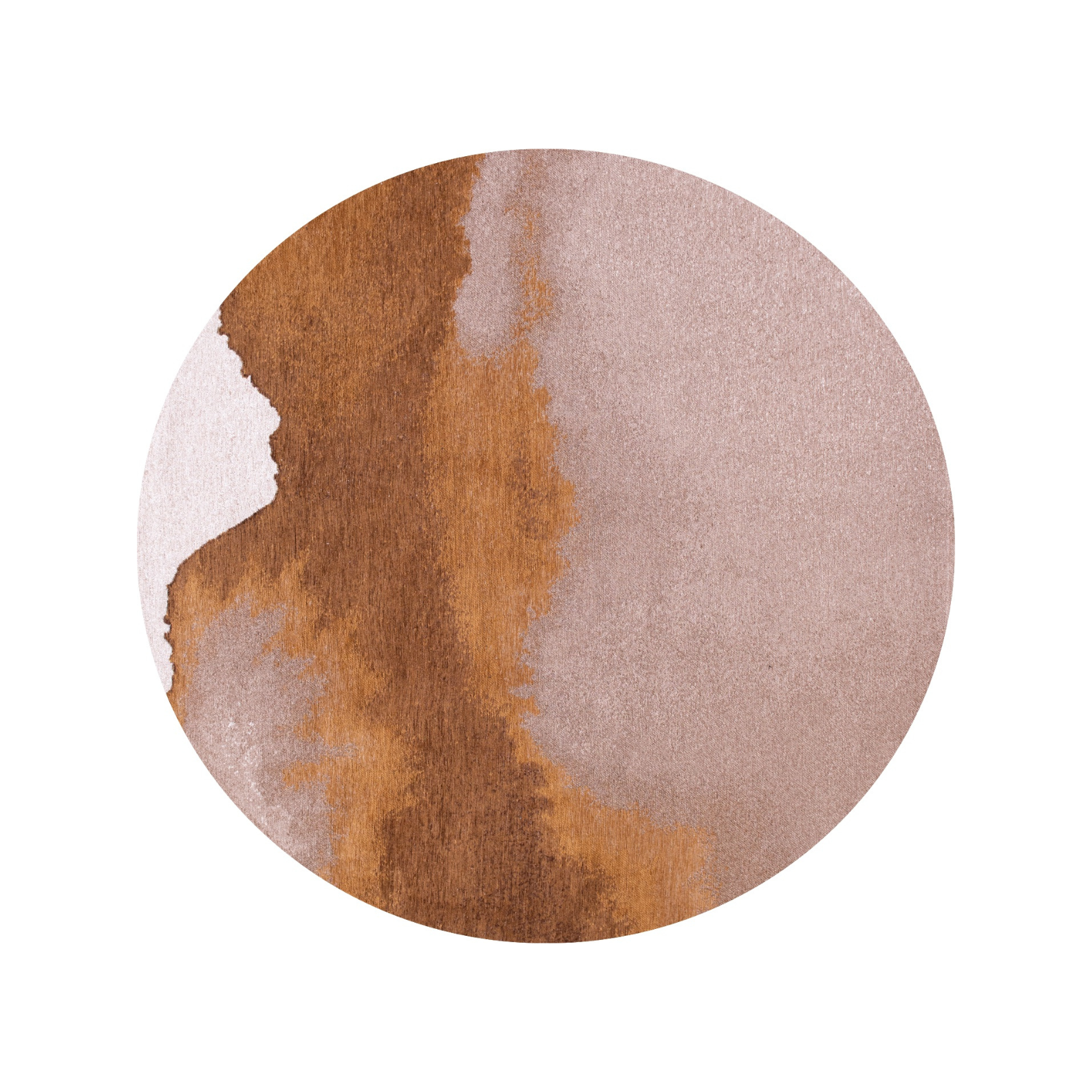 Round rug Lagoon orange chestnut