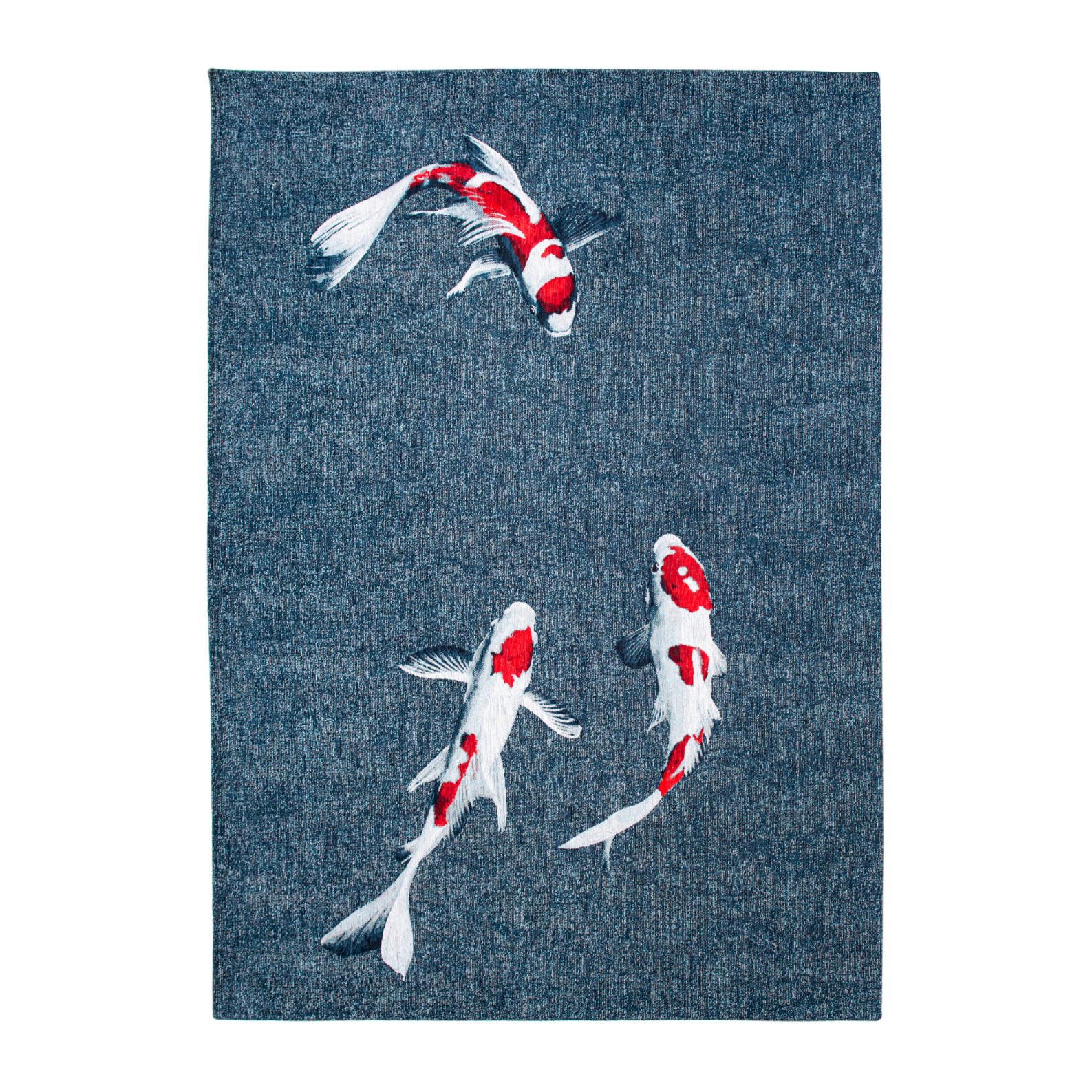 Pop rug koi japanese pond blue