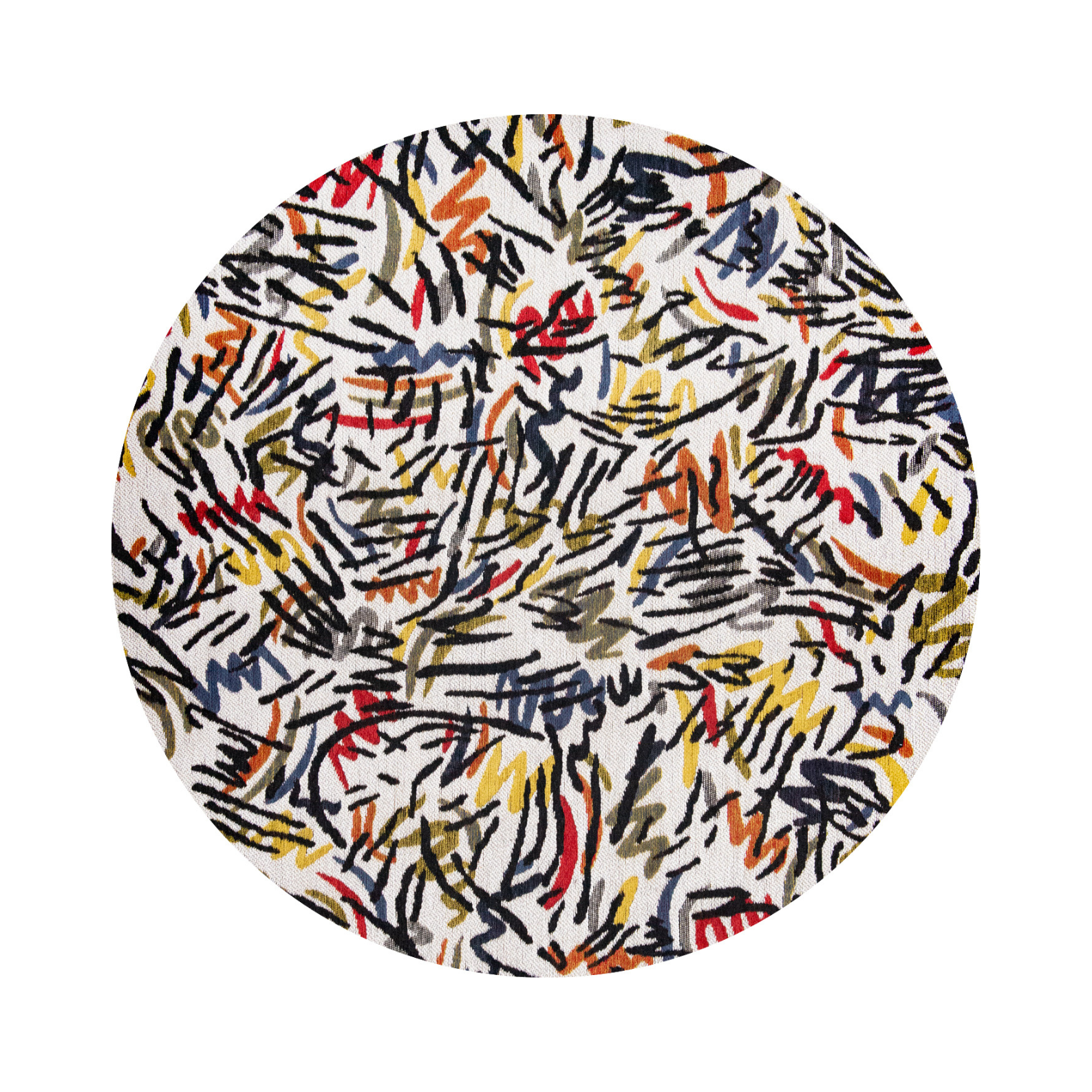 Round rug Grafitto Street Graph Abstract pattern