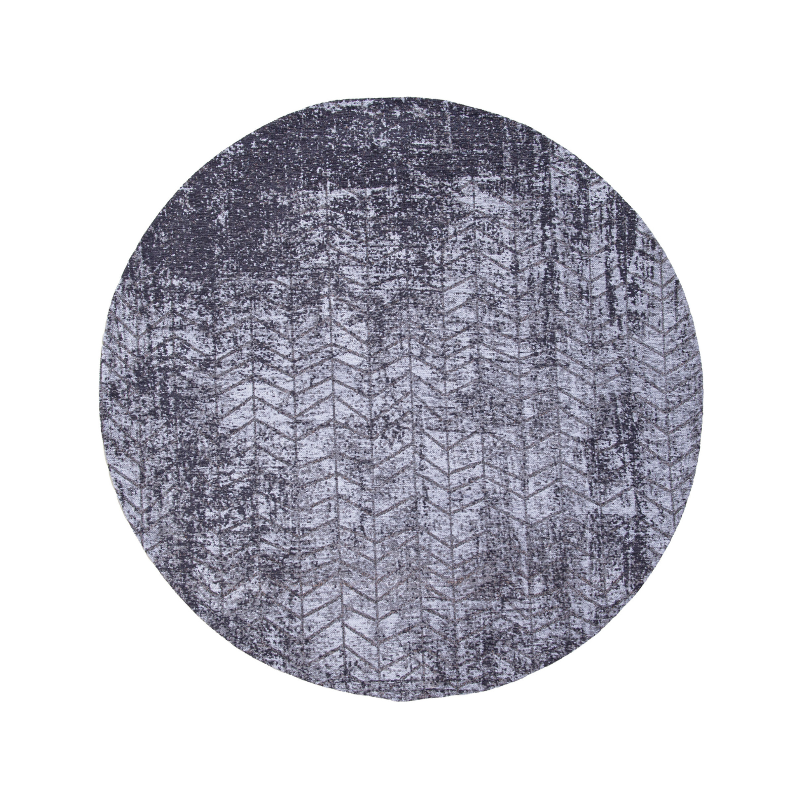 Jacobs Ladder Round Carpet Harlem Contrast gray-black