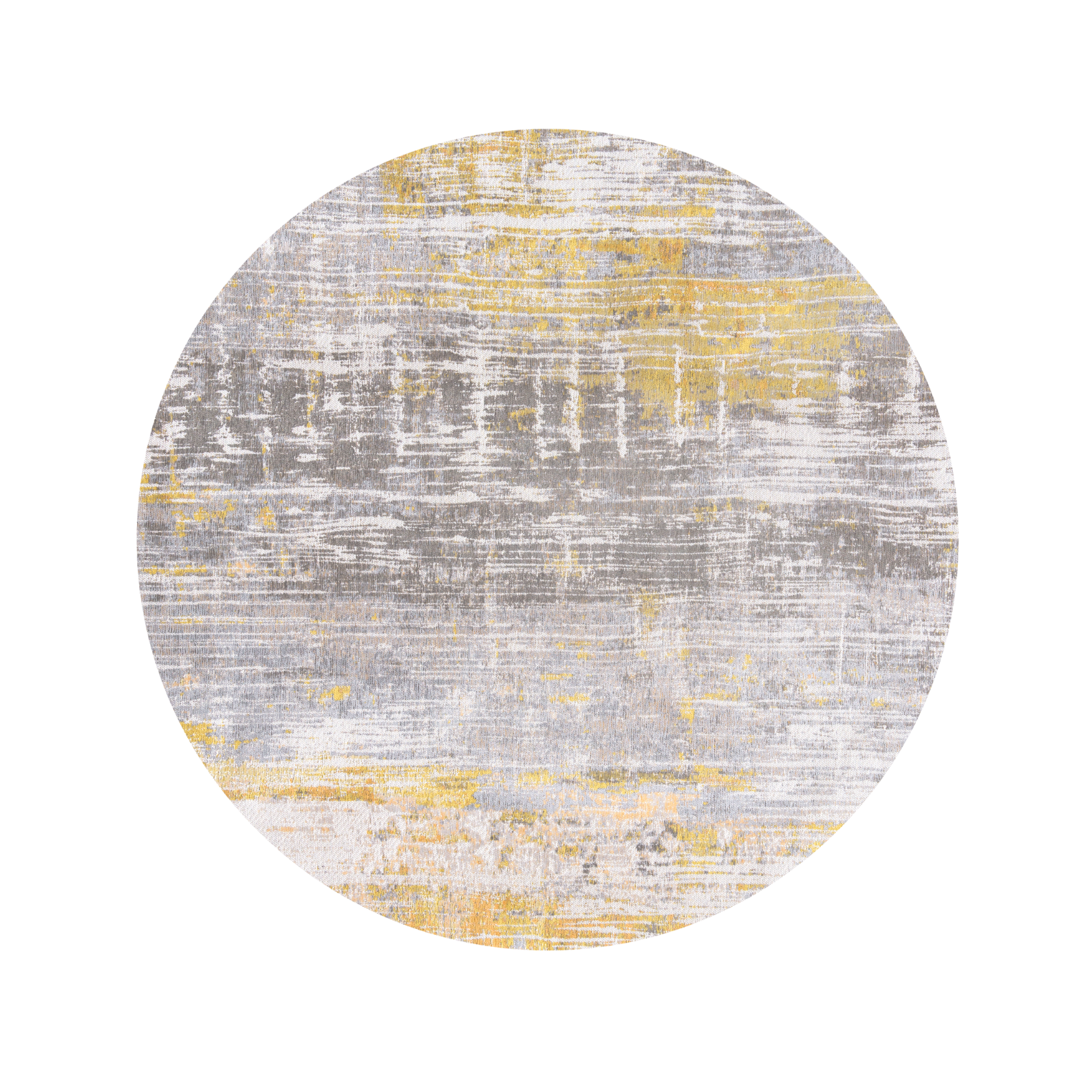 Round rug Streaks Sea Bright Sunny Yellow-gray