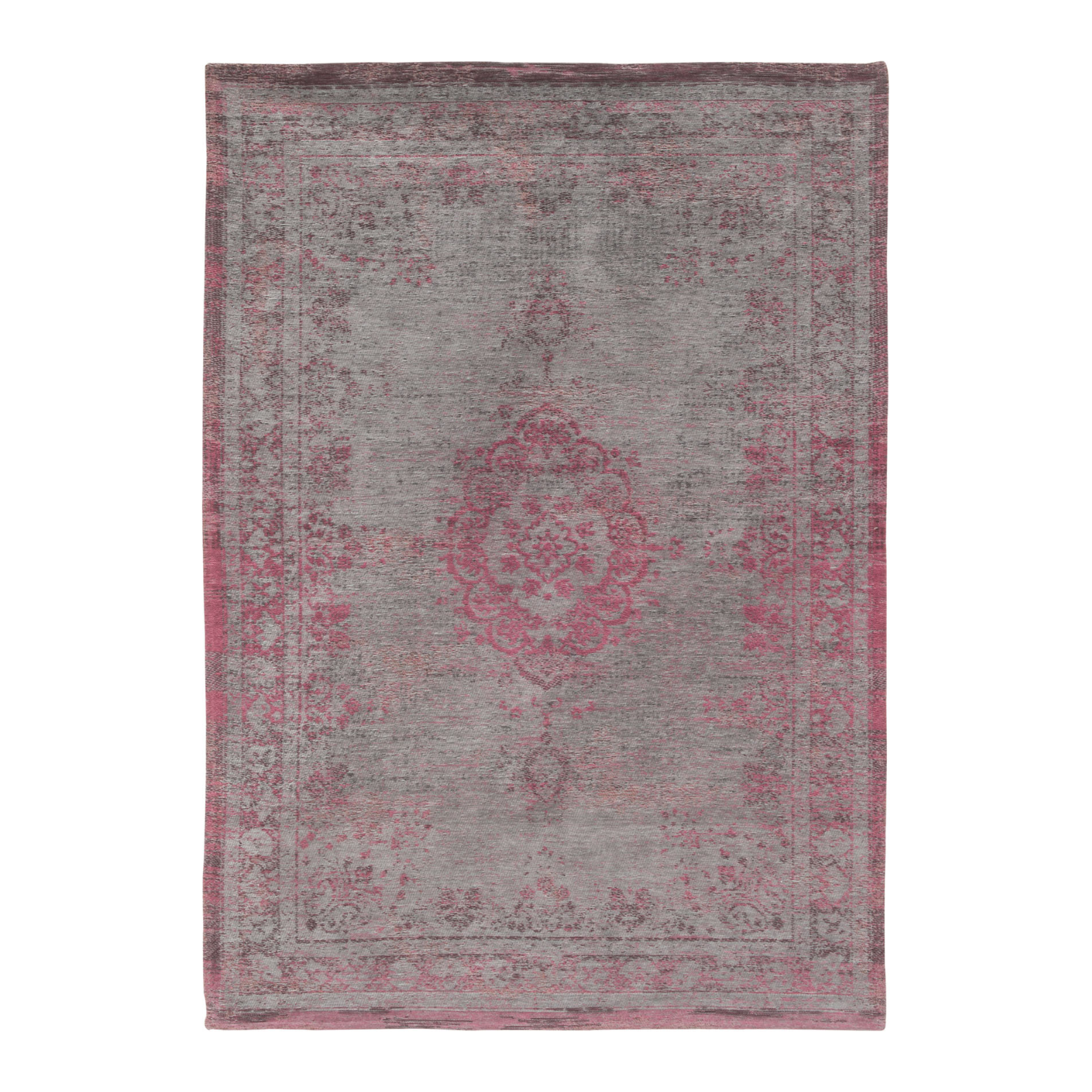 Medallion Pink Flash-gray rug