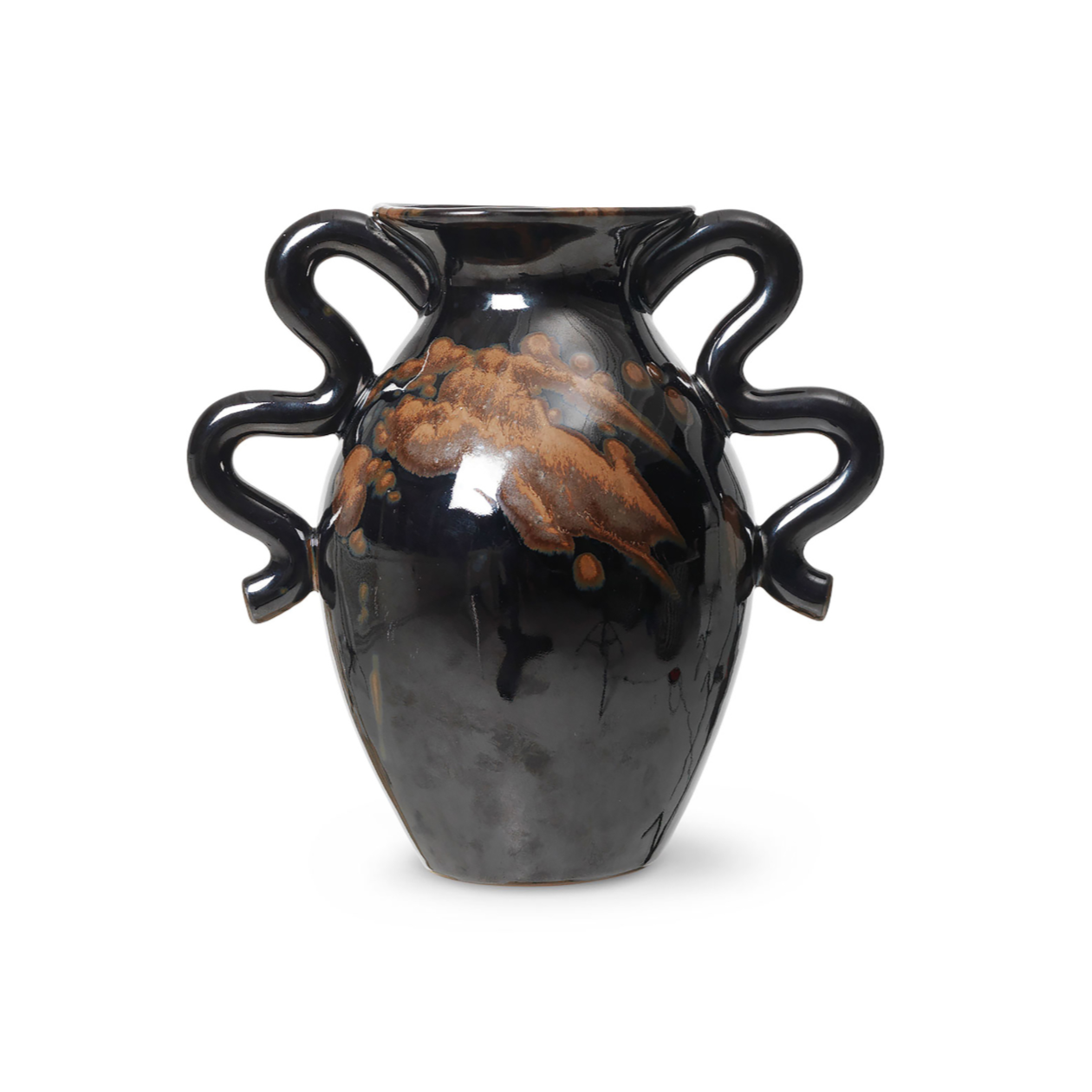 Verso vase black with brown