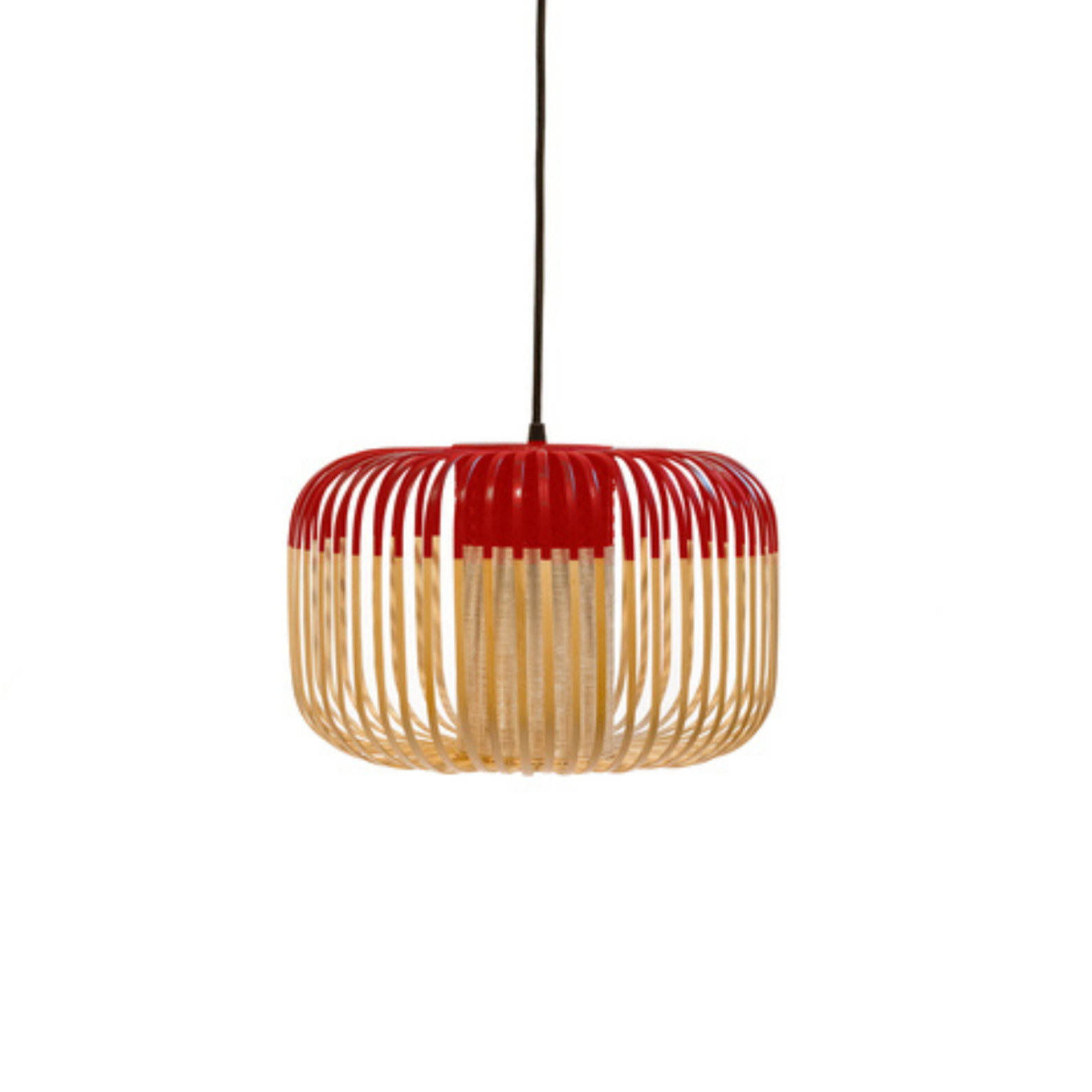 Bamboo hanging lamp red