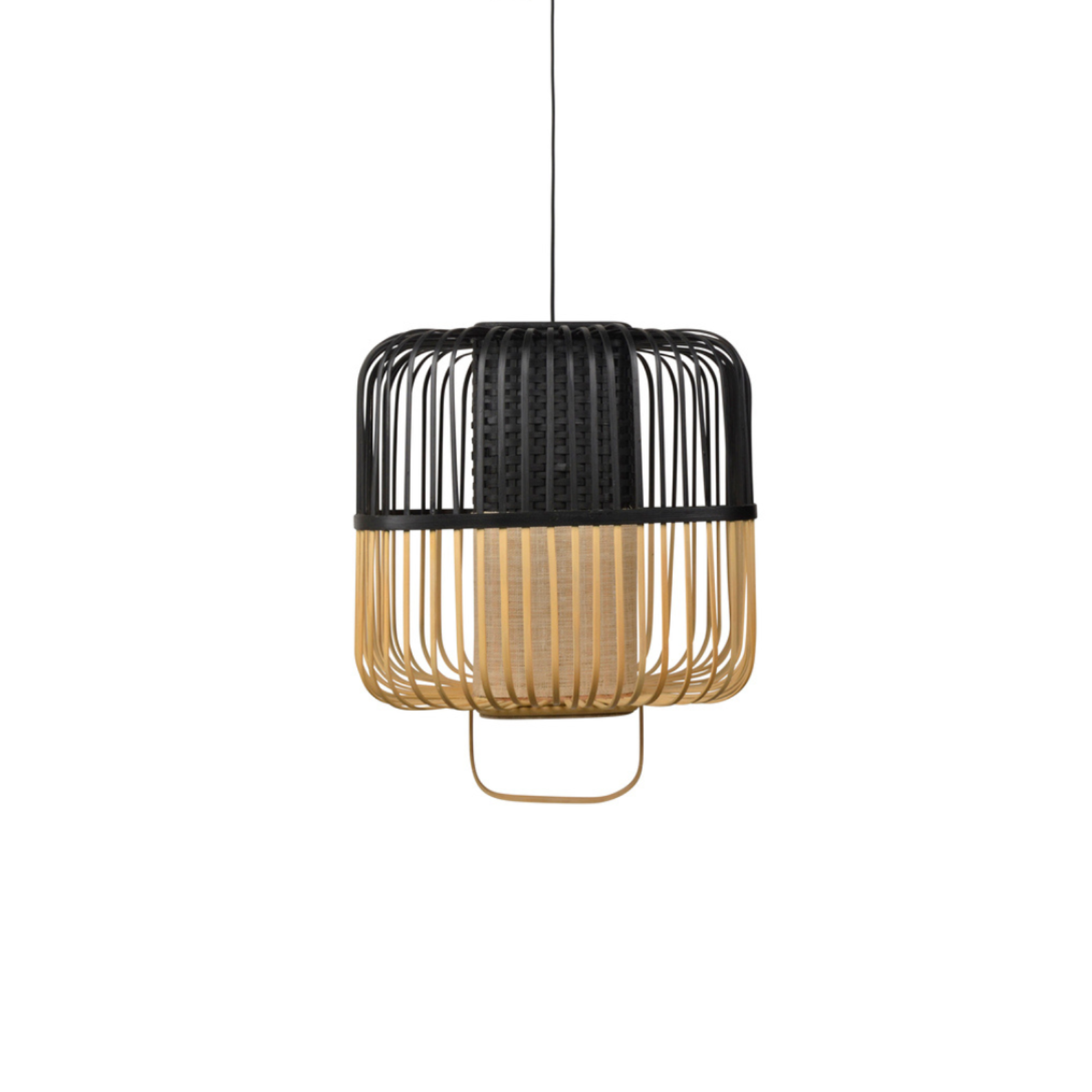 Lampa wisząca kwadratowa BAMBOO czarny