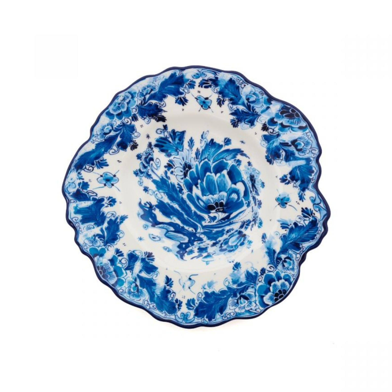 Classic on Acid plate - porcelain rose delf