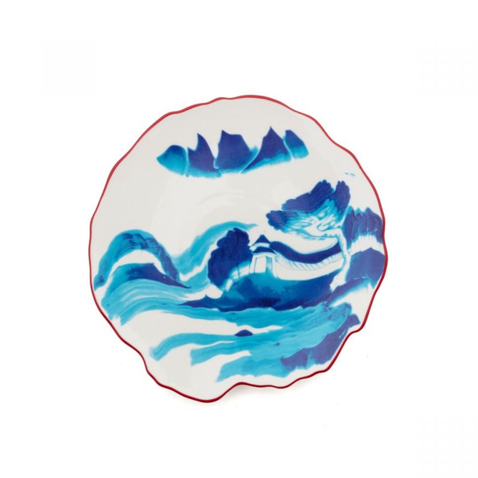 Classic on acid plate - melting landscape porcelain