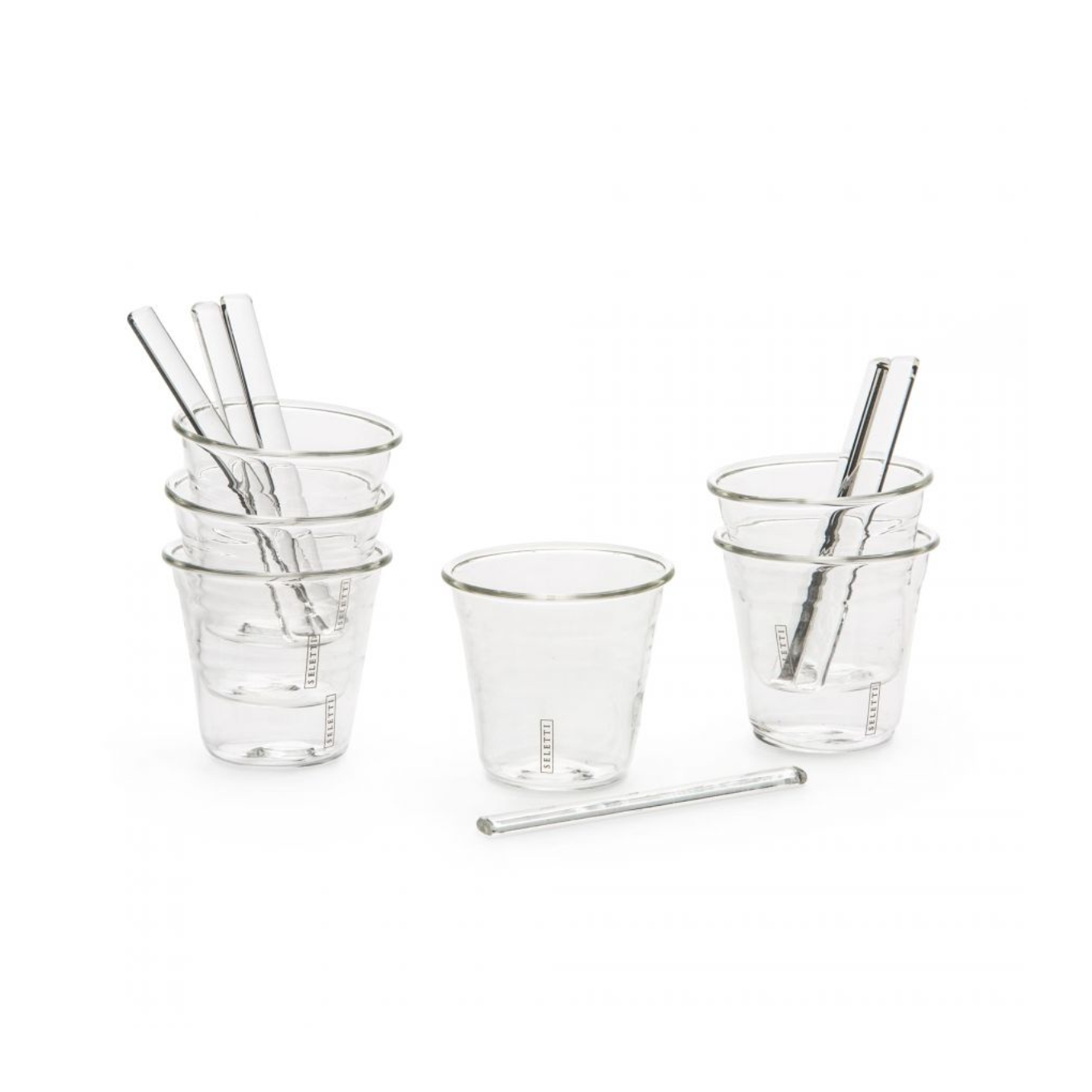 Set of cups aesthetics quotidiano glass