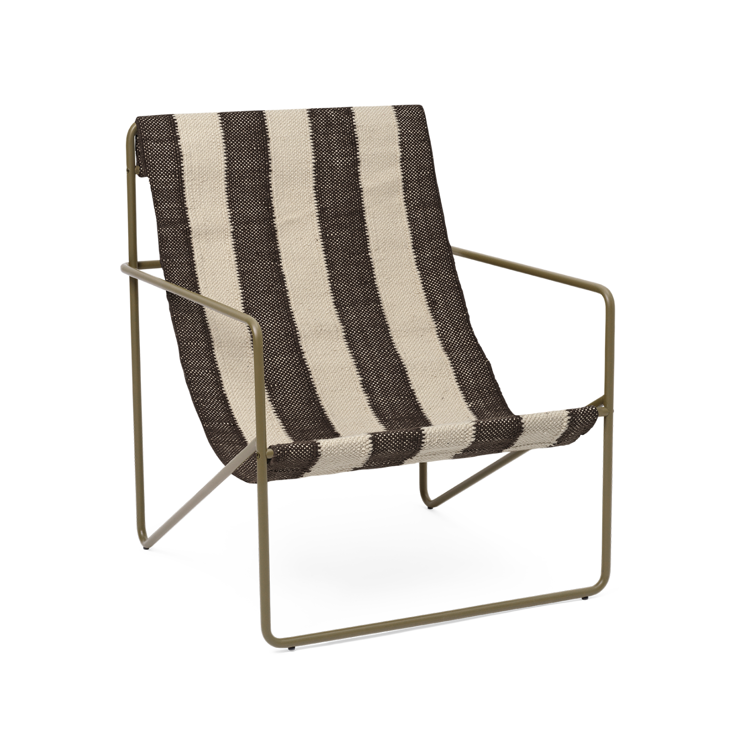 Desert cream-brown garden chair with olive base