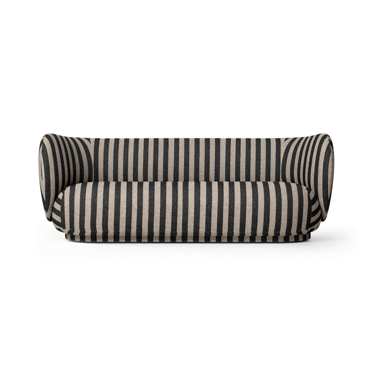 Rico Louisiana Schwarz -Weiß -Sofa