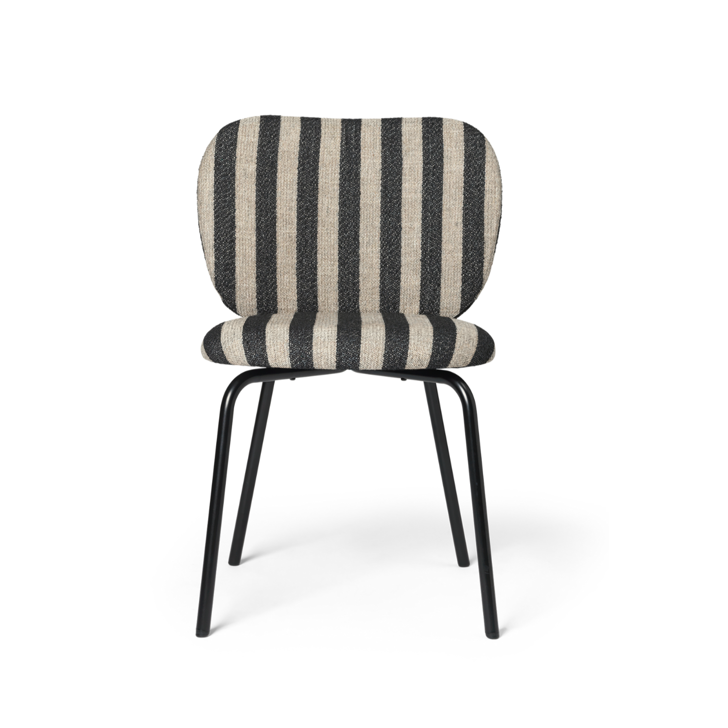 Rico Louisiana black and white chair with a black base